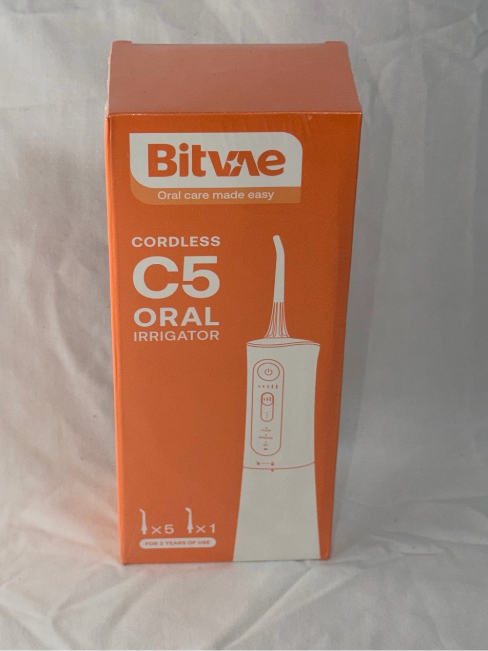 Bitvae C5 Cordless Water Flosser Oral Irrigator Dental Teeth Cleaner White